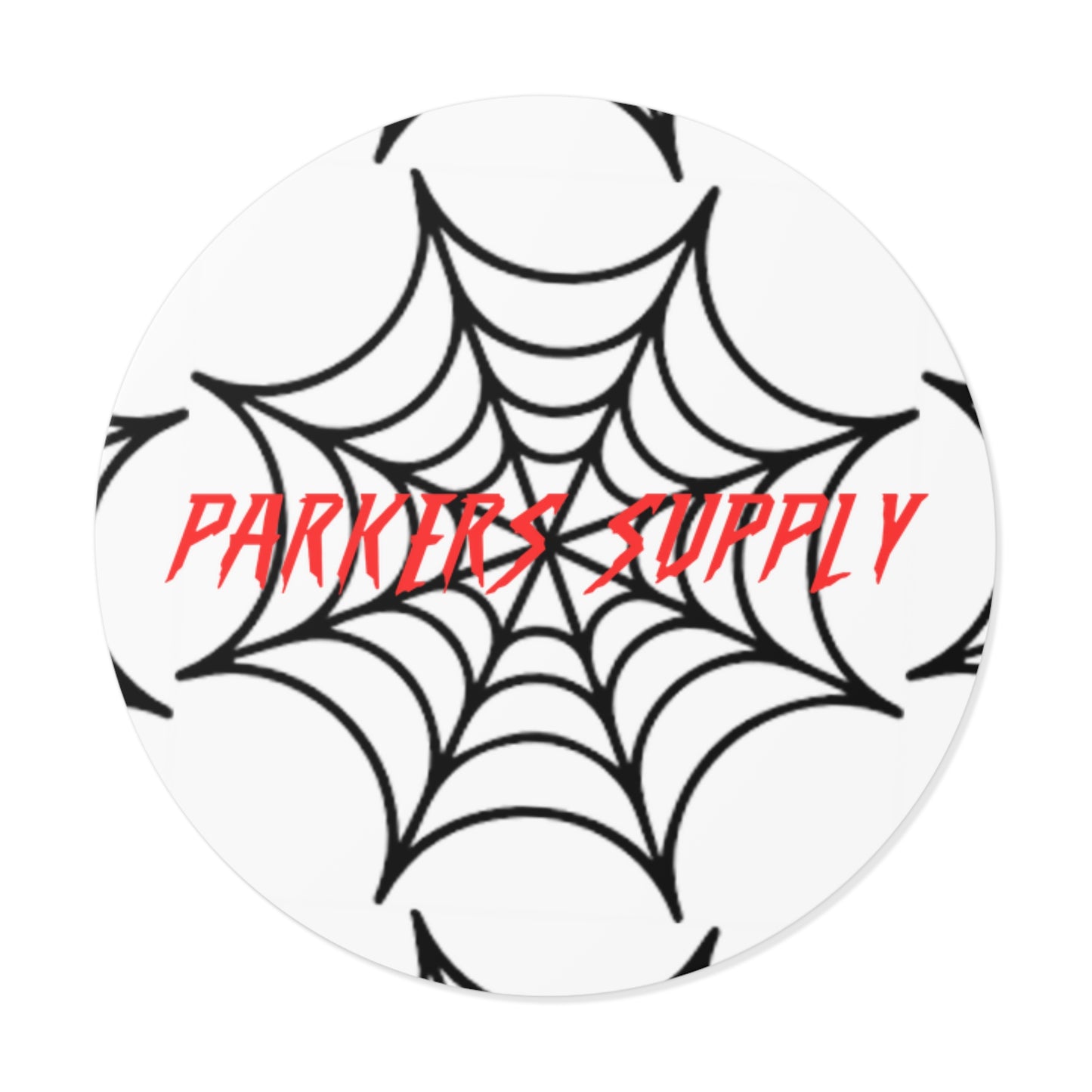 Webbed Round Vinyl Stickers