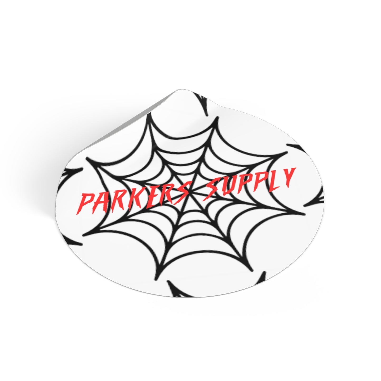 Webbed Round Vinyl Stickers